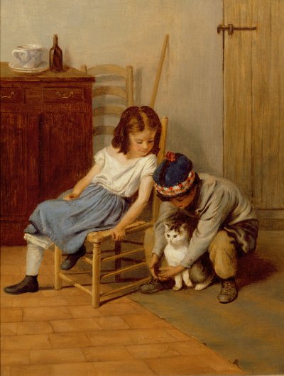 Playing with Kitty by John Morgan